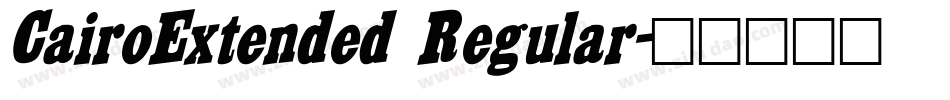 CairoExtended Regular字体转换